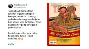 Disindir cover majalah, Anies: Tempo jadi pilar ke-4 demokrasi