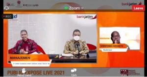 Bank Jatim Paparkan Kinerja Melalui Public Expose Live 2021