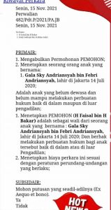 Sah! Hak Asuh Gala Sky Jatuh ke Orangtua Bibi Ardiansyah