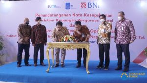 Teken MoU Bank BNI, Warek IV ITS : Dorong Ekosistem Keuangan PTN di Kampus ITS