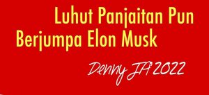 Luhut Pandjaitan Pun Berjumpa Elon Musk