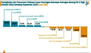 BPS Jatim Catat Perkembangan Impor Nonmigas di Oktober 2022