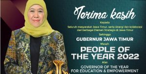 Gubernur Khofifah Raih Predikat Governor of The Year for Education and Empowerment 2022