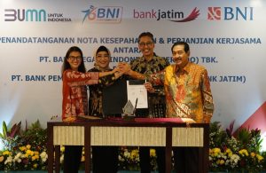 Tingkatkan Layanan Perbankan Digital, Bank Jatim dan BNI Berkolaborasi