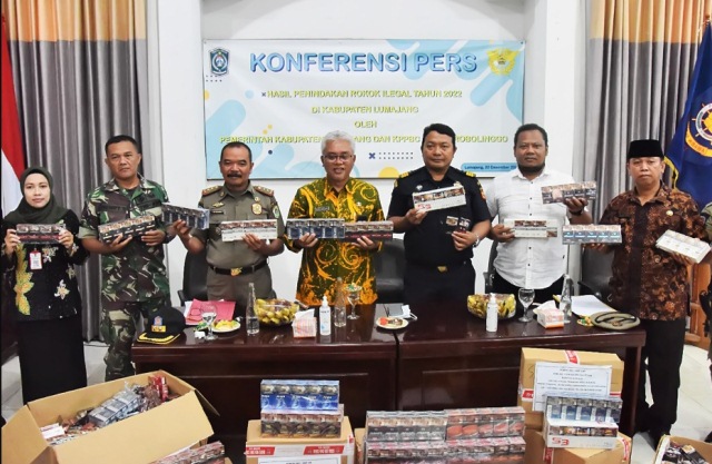 Ribuan Rokok Ilegal di Lumajang Diamankan