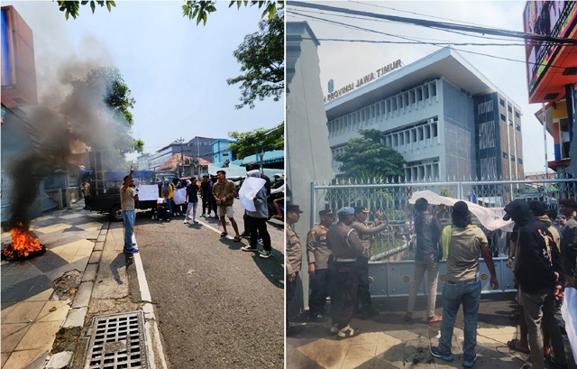 Tak Segera Diproses Hukum, Plt Kadis Pendidikan Jatim Diserbu Demonstran