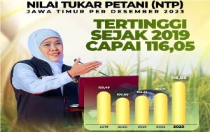 Capai 116,05, NTP Jatim Desember 2023 Tertinggi Sejak 2019