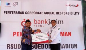 Optimalkan Pelayanan Kesehatan, Bank Jatim Bangun Taman RSUD dr. Soedono