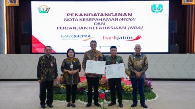 Bank Jatim dan Bank Sultra Resmi Jalin Sinergitas KUB