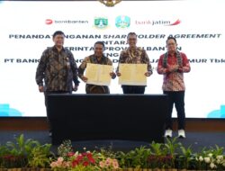 Tanda Tangani Shareholder Agreement, Bank Jatim dan Bank Banten Lanjutkan Proses KUB